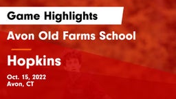 Avon Old Farms School vs Hopkins  Game Highlights - Oct. 15, 2022