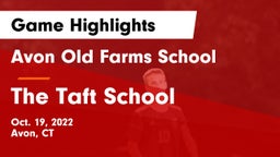 Avon Old Farms School vs The Taft School Game Highlights - Oct. 19, 2022