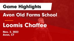 Avon Old Farms School vs Loomis Chaffee Game Highlights - Nov. 2, 2022
