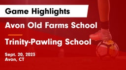 Avon Old Farms School vs Trinity-Pawling School Game Highlights - Sept. 20, 2023