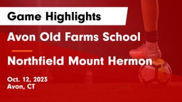 Avon Old Farms School vs Northfield Mount Hermon  Game Highlights - Oct. 12, 2023