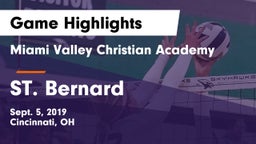 Miami Valley Christian Academy vs ST. Bernard Game Highlights - Sept. 5, 2019