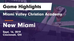 Miami Valley Christian Academy vs New Miami  Game Highlights - Sept. 16, 2019
