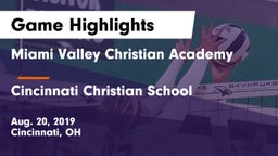 Miami Valley Christian Academy vs Cincinnati Christian School Game Highlights - Aug. 20, 2019