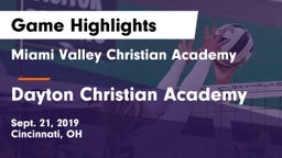 Miami Valley Christian Academy vs Dayton Christian Academy Game Highlights - Sept. 21, 2019