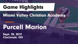 Miami Valley Christian Academy vs Purcell Marion  Game Highlights - Sept. 28, 2019