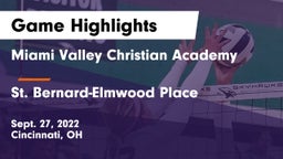 Miami Valley Christian Academy vs St. Bernard-Elmwood Place  Game Highlights - Sept. 27, 2022