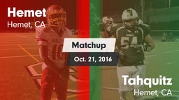 Matchup: Hemet  vs. Tahquitz  2016