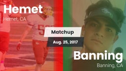 Matchup: Hemet  vs. Banning  2017