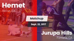 Matchup: Hemet  vs. Jurupa Hills  2017