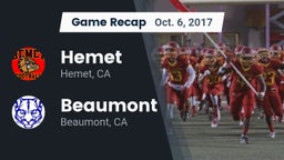 Recap: Hemet  vs. Beaumont  2017