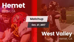 Matchup: Hemet  vs. West Valley  2017