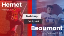 Matchup: Hemet  vs. Beaumont  2018