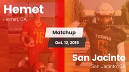 Matchup: Hemet  vs. San Jacinto  2018
