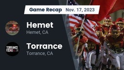 Recap: Hemet  vs. Torrance  2023