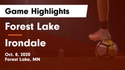 Forest Lake  vs Irondale  Game Highlights - Oct. 8, 2020