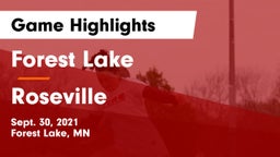 Forest Lake  vs Roseville  Game Highlights - Sept. 30, 2021