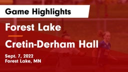 Forest Lake  vs Cretin-Derham Hall  Game Highlights - Sept. 7, 2022