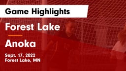 Forest Lake  vs Anoka  Game Highlights - Sept. 17, 2022