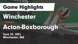 Winchester  vs Acton-Boxborough  Game Highlights - June 23, 2021