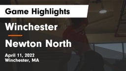 Winchester  vs Newton North  Game Highlights - April 11, 2022