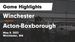 Winchester  vs Acton-Boxborough  Game Highlights - May 8, 2023