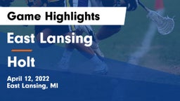 East Lansing  vs Holt  Game Highlights - April 12, 2022