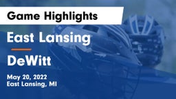 East Lansing  vs DeWitt  Game Highlights - May 20, 2022