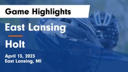 East Lansing  vs Holt  Game Highlights - April 13, 2023