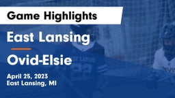 East Lansing  vs Ovid-Elsie  Game Highlights - April 25, 2023