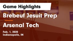 Brebeuf Jesuit Prep  vs Arsenal Tech  Game Highlights - Feb. 1, 2020