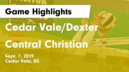 Cedar Vale/Dexter  vs Central Christian  Game Highlights - Sept. 7, 2019