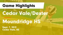 Cedar Vale/Dexter  vs Moundridge HS Game Highlights - Sept. 7, 2019