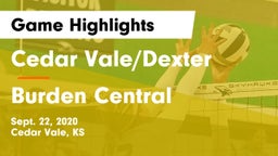 Cedar Vale/Dexter  vs Burden Central  Game Highlights - Sept. 22, 2020