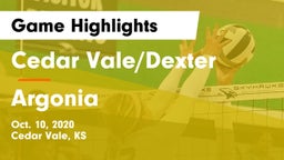 Cedar Vale/Dexter  vs Argonia  Game Highlights - Oct. 10, 2020