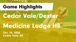 Cedar Vale/Dexter  vs Medicine Lodge HS Game Highlights - Oct. 24, 2020