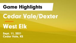 Cedar Vale/Dexter  vs West Elk  Game Highlights - Sept. 11, 2021