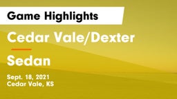 Cedar Vale/Dexter  vs Sedan  Game Highlights - Sept. 18, 2021