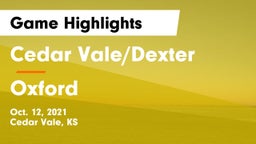Cedar Vale/Dexter  vs Oxford  Game Highlights - Oct. 12, 2021