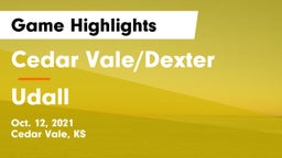 Cedar Vale/Dexter  vs Udall  Game Highlights - Oct. 12, 2021