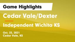 Cedar Vale/Dexter  vs Independent Wichita KS Game Highlights - Oct. 23, 2021