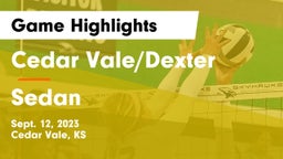 Cedar Vale/Dexter  vs Sedan  Game Highlights - Sept. 12, 2023