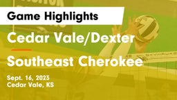 Cedar Vale/Dexter  vs Southeast Cherokee Game Highlights - Sept. 16, 2023
