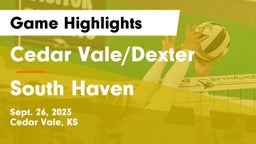 Cedar Vale/Dexter  vs South Haven  Game Highlights - Sept. 26, 2023