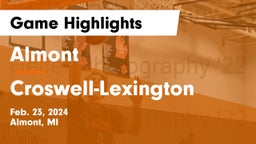 Almont  vs Croswell-Lexington  Game Highlights - Feb. 23, 2024