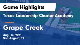 Texas Leadership Charter Academy  vs Grape Creek  Game Highlights - Aug. 14, 2021