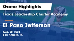 Texas Leadership Charter Academy  vs El Paso Jefferson  Game Highlights - Aug. 20, 2021