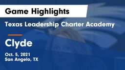 Texas Leadership Charter Academy  vs Clyde  Game Highlights - Oct. 5, 2021