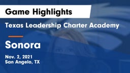 Texas Leadership Charter Academy  vs Sonora  Game Highlights - Nov. 2, 2021
