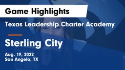 Texas Leadership Charter Academy  vs Sterling City  Game Highlights - Aug. 19, 2022